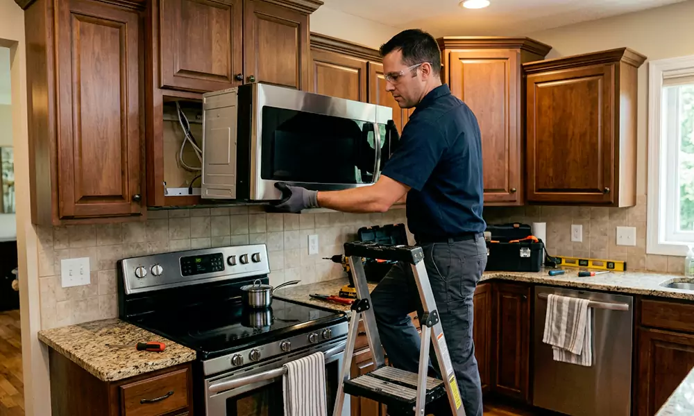 Microwave Installation in Westborough, MA