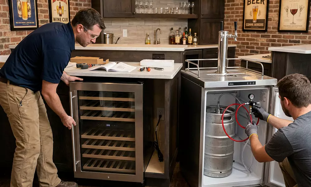 Wine Cooler and Kegerator Installation in Westborough, MA